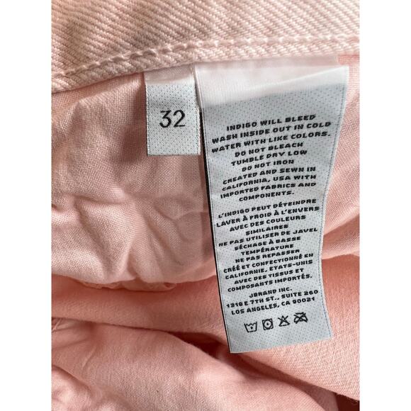 J BRAND Heather Button Fly Jeans in Lulled Cropped in Pink Women's Size 32 = 12 - Picture 11 of 12